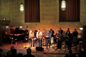 (rhythm section) John Kordalewski, John Lockwood, Yoron Israel (back row) Bill Lowe, Ku-umba Frank Lacy, Eddie Allen, Jerry Sabatini, Diane Richardson (saxophones) Charlie Kohlhase, Jason Robinson, Sean Berry, Joe Ford, Kurtis Rivers